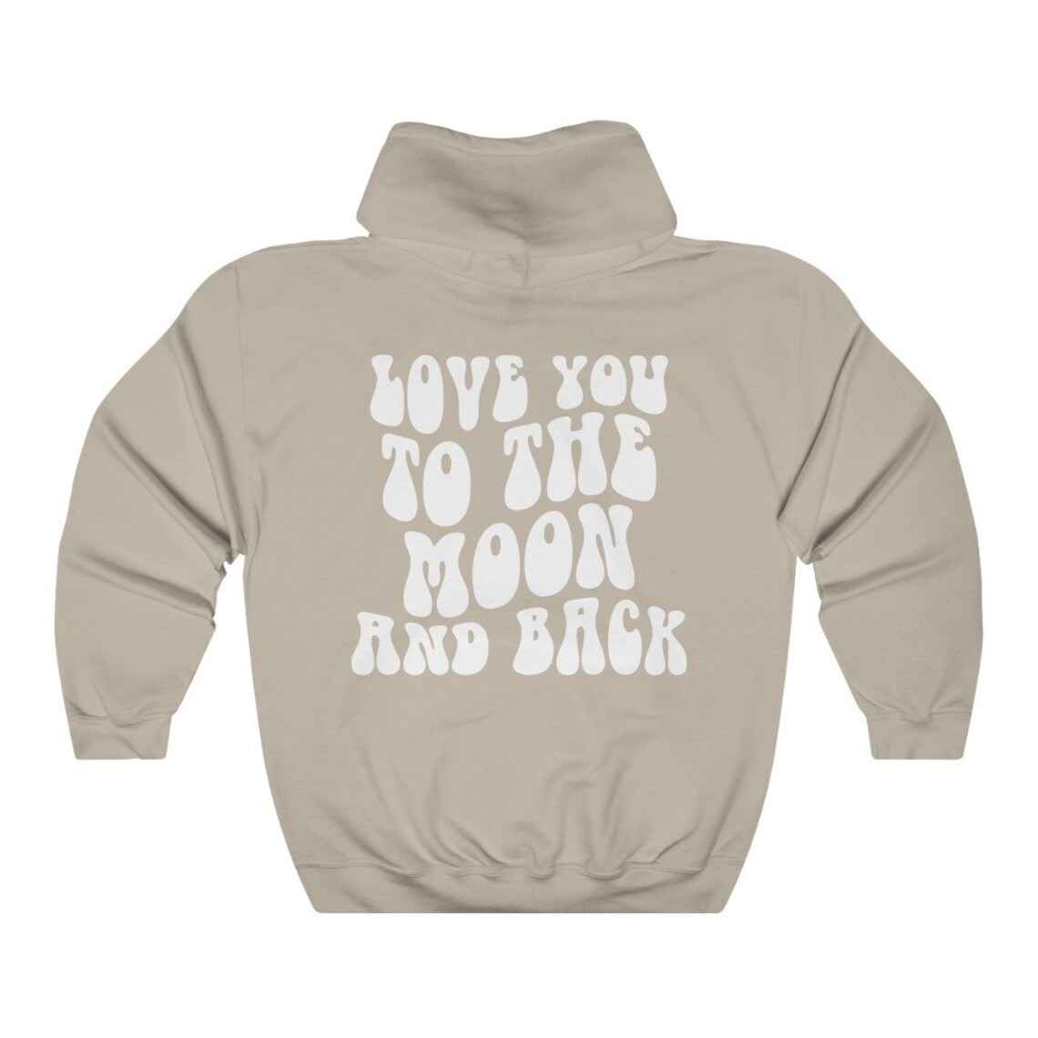 Love You Moon Hoodie Oversized Hoodie Inspirational Message - Etsy
