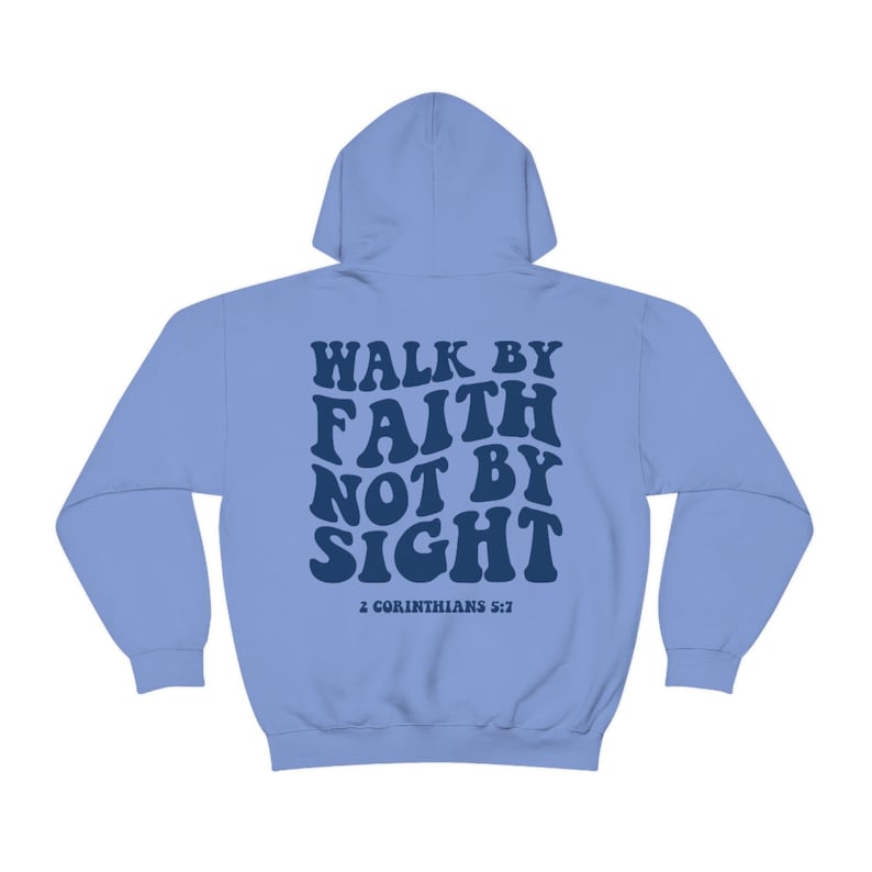 Christian Hoodie Verse Hoodie Christian Apparel Walk by Etsy