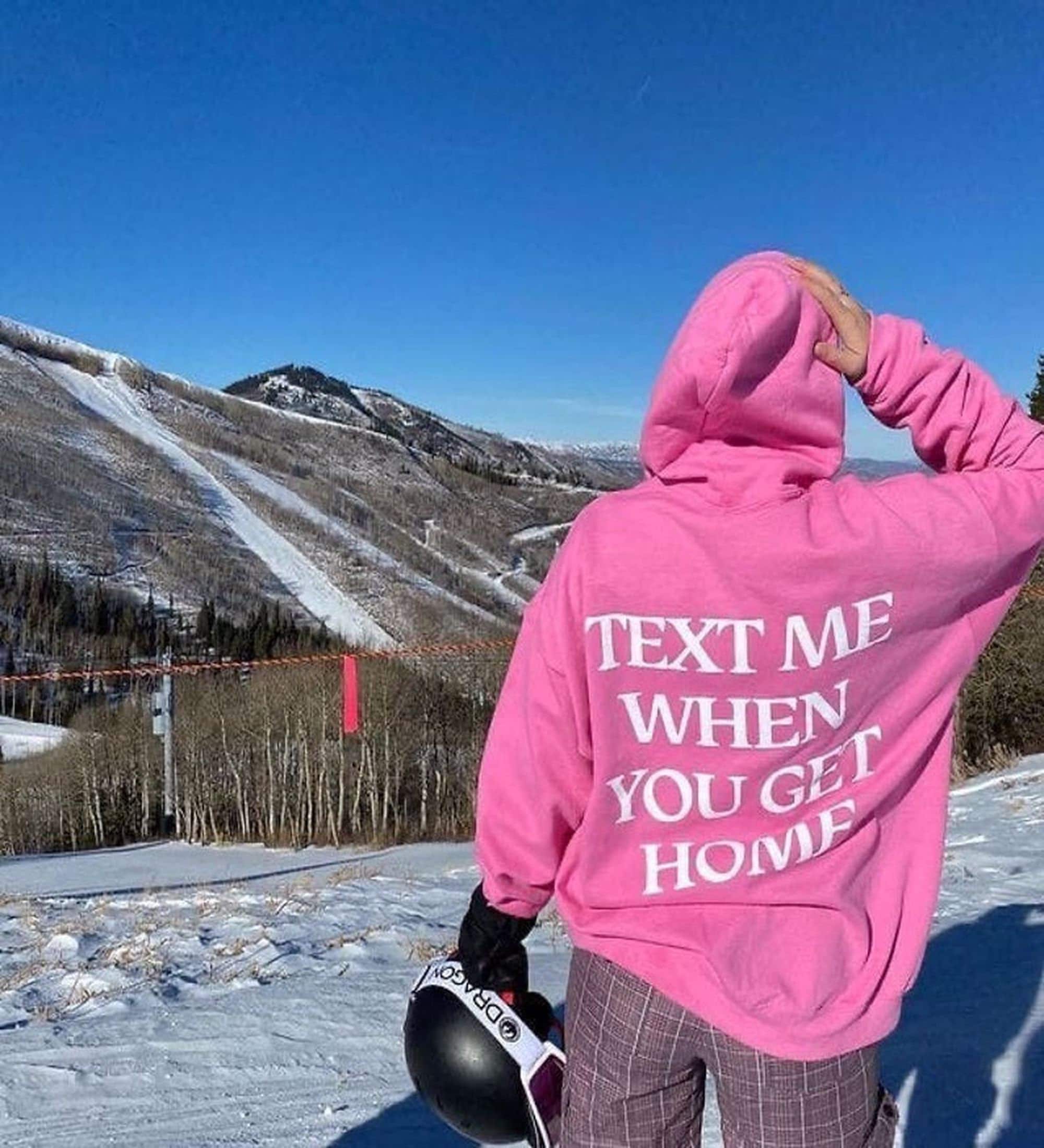 Text Me When You Get Home Hoodie Pink Hoodie Pink Pullover Etsy Text Me When You Get Home Hoodie Pink Hoodie Pink Pullover Etsy