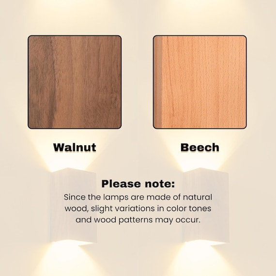 Modern Walnut Wood Wall Sconce – Nordic Minimalist LED Accent Light – White Metal Cylindrical Shade, 3-Color Dimmable – Hardwired For Bedroom, Hallway, Entryway