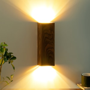 Wall Sconce , Wood Wall Lamp , Wall Lighting , Bedside Lamp , Modern Led Lighting Fixture , Home Decor Lighting , Minimalistic Light