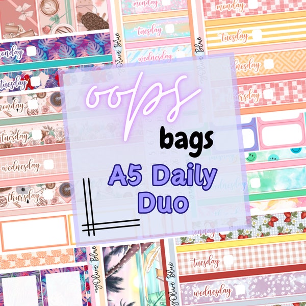 A5 DAILY DUO OOPS/Grab Bags || Erin Condren A5 Planner Stickers | Randomized, please read description