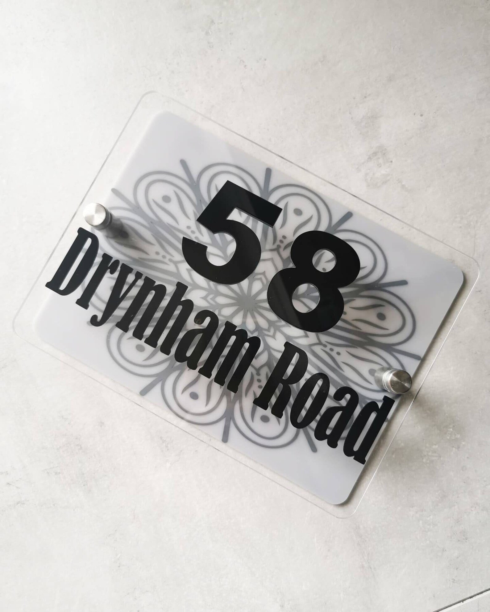 Personalised acrylic house number plaque Etsy