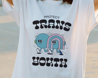 Protect Trans Youth Shirt LGBTQ Shirt Gay Pride Shirt Queer Shirt Human Rights Trans Pride Activist Shirt Ally Social Justice Inclusion