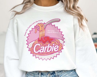 Carbie I Love Carboidrati Pane Pasta Pizza Divertente Meme Felpa Ken Camicia Strane Camicie Ironico Trendy Doll Movie Camicia Dreamhouse Maglione