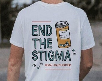 End The Stigma Mental Health Matters Shirt | Anxiety Shirt | School Counselor | Oversized TShirt |You Matter Shirt | Mental Health Awareness