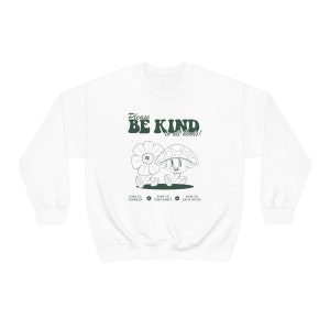 Be Kind To All Kinds Mushroom Sweatshirt Mushroom Hoodie Granola Girl Sweatshirt Mental Health Sweatshirt Goblincore Hoodie Trendy Crewneck image 5