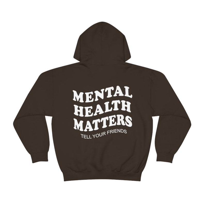 Mental Health Matters Hoodie Psychische Gesundheit Sweatshirt VSCO Sweatshirt Depression Angst ADHS Shirt Therapeut Schulrat Bild 9