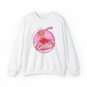 Carbie Kocham Węglowodany Chleb Makaron Pizza Zabawny Meme Bluza Ken Koszulka Dziwne Koszulki Ironiczna Modna Lalka Koszulka Filmowa Dreamhouse Sweater zdjęcie 3