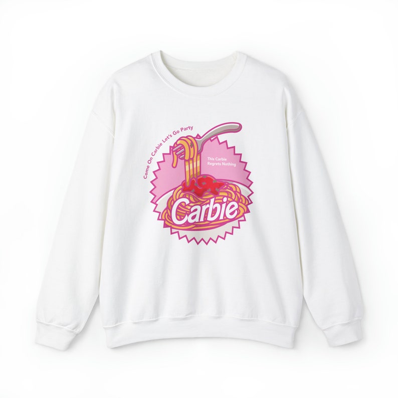 Carbie Kocham Węglowodany Chleb Makaron Pizza Zabawny Meme Bluza Ken Koszulka Dziwne Koszulki Ironiczna Modna Lalka Koszulka Filmowa Dreamhouse Sweater zdjęcie 3