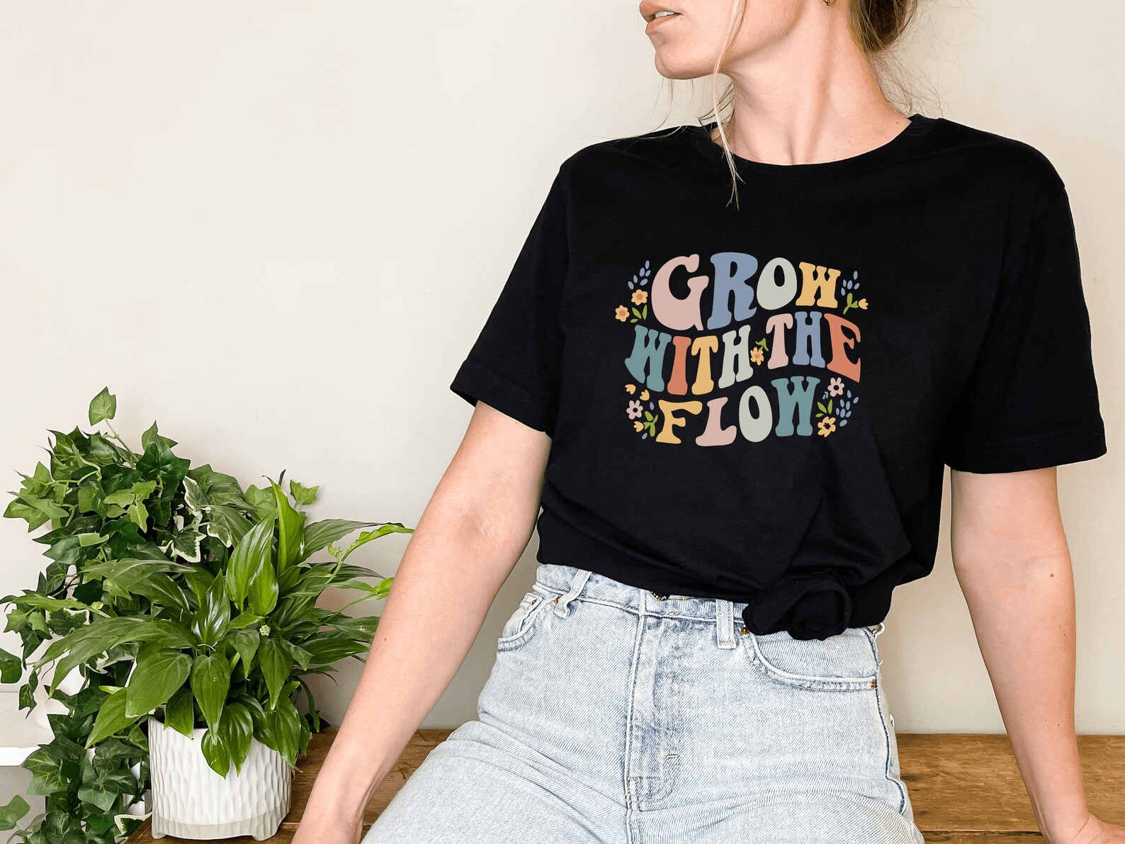 Grow With the Flow Tshirt Mental Health Shirt Anxiety | Etsy