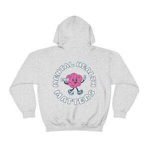 Mental Health Matters Mental Health Hoodie Mental Health Sweatshirt Y2k Hoodie Preppy Hoodie Trendy Sweatshirt Anxiety Depression ADHD image 6