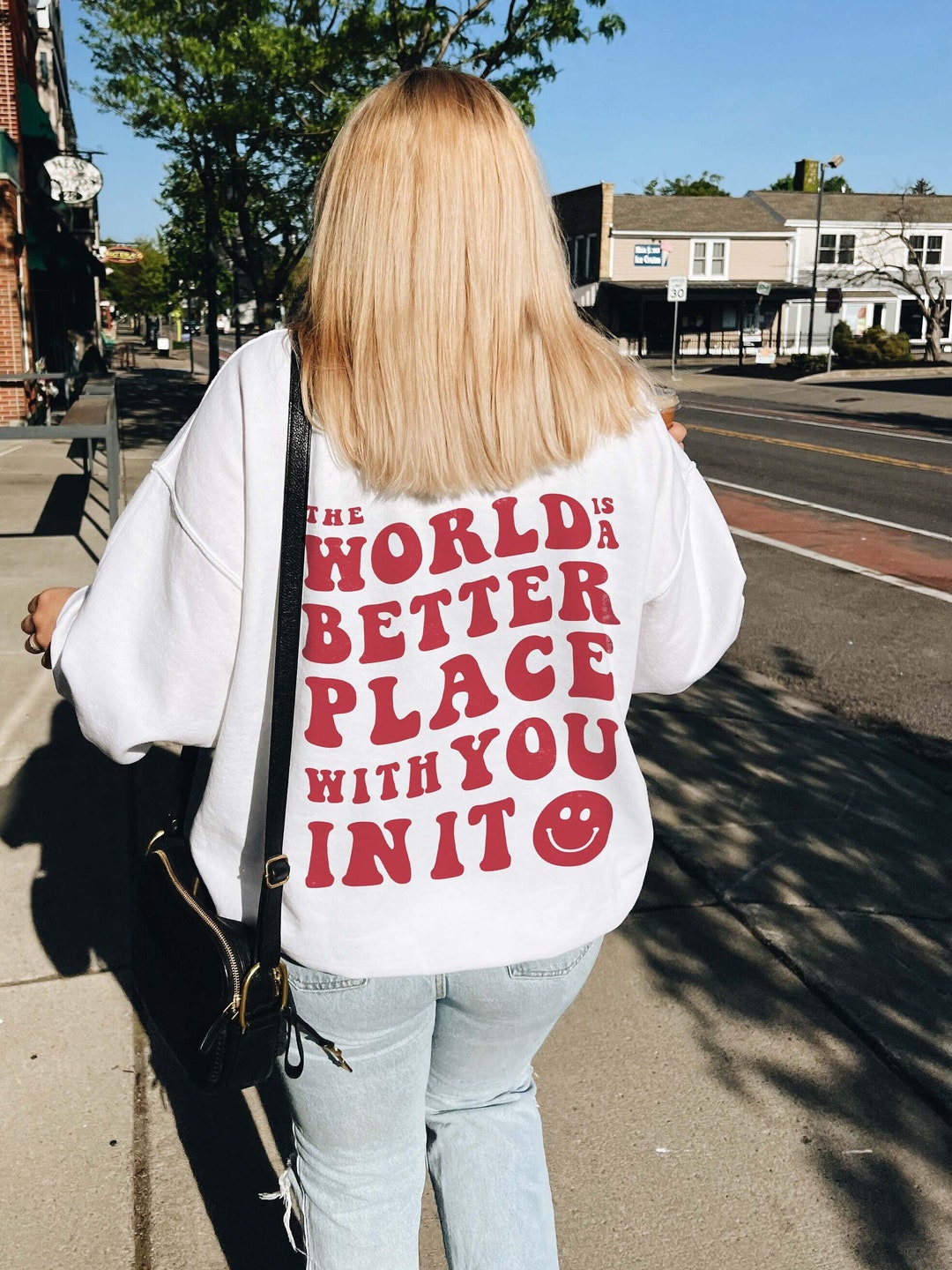 The World is Better With You in It Sweatshirt Mental Health - Etsy Hong Kong
