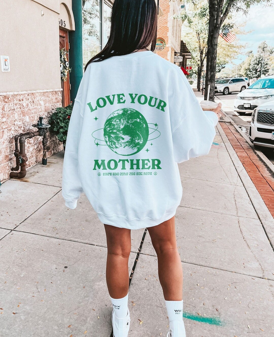 Love Your Mother Granola Girl Aesthetic Sweatshirt Save the Etsy