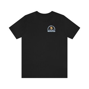 Happiness Comes In Waves Mental Health Shirt Anxiety Shirt Surfer Sun Retro Graphic Tee VSCO Self Care Aesthetic Sun 988 Suicide Awareness image 6