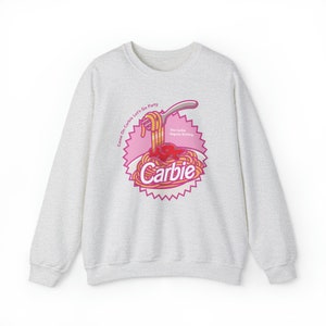 Carbie Kocham Węglowodany Chleb Makaron Pizza Zabawny Meme Bluza Ken Koszulka Dziwne Koszulki Ironiczna Modna Lalka Koszulka Filmowa Dreamhouse Sweater zdjęcie 5