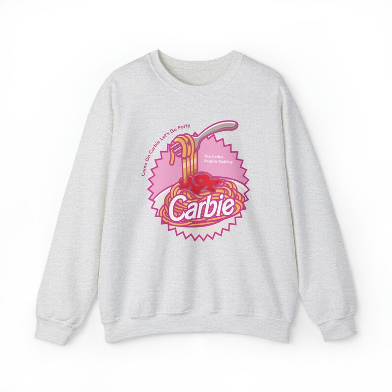 Carbie Kocham Węglowodany Chleb Makaron Pizza Zabawny Meme Bluza Ken Koszulka Dziwne Koszulki Ironiczna Modna Lalka Koszulka Filmowa Dreamhouse Sweater zdjęcie 5