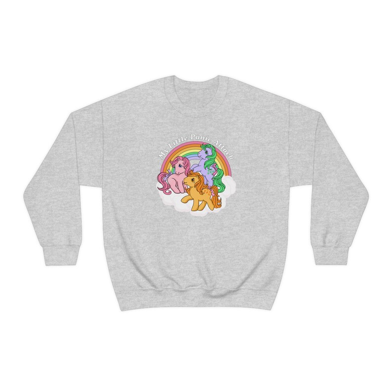 My Little Panic Attack Funny Mental Health Sweatshirt Preppy Sweatshirt Anxiety Sweatshirt Dreamcore Clothing Trendy Crewneck Y2k Sweatshirt image 4