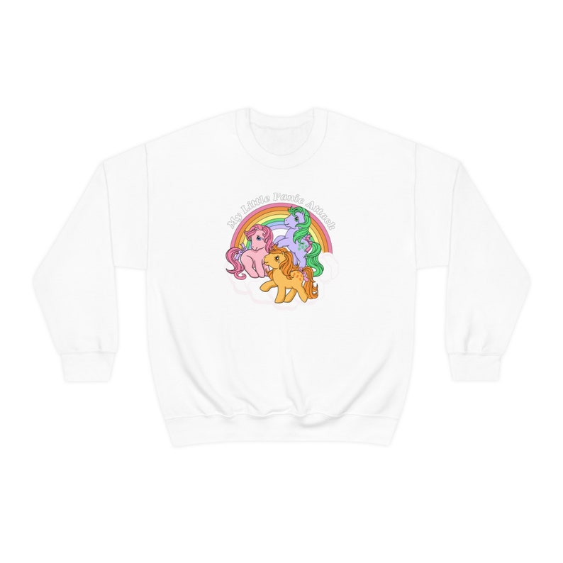 My Little Panic Attack Funny Mental Health Sweatshirt Preppy Sweatshirt Anxiety Sweatshirt Dreamcore Clothing Trendy Crewneck Y2k Sweatshirt image 5