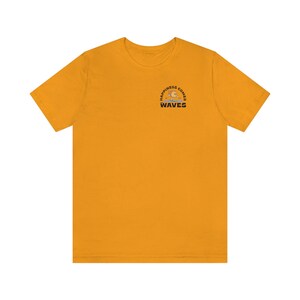 Happiness Comes In Waves Mental Health Shirt Anxiety Shirt Surfer Sun Retro Graphic Tee VSCO Self Care Aesthetic Sun 988 Suicide Awareness image 4