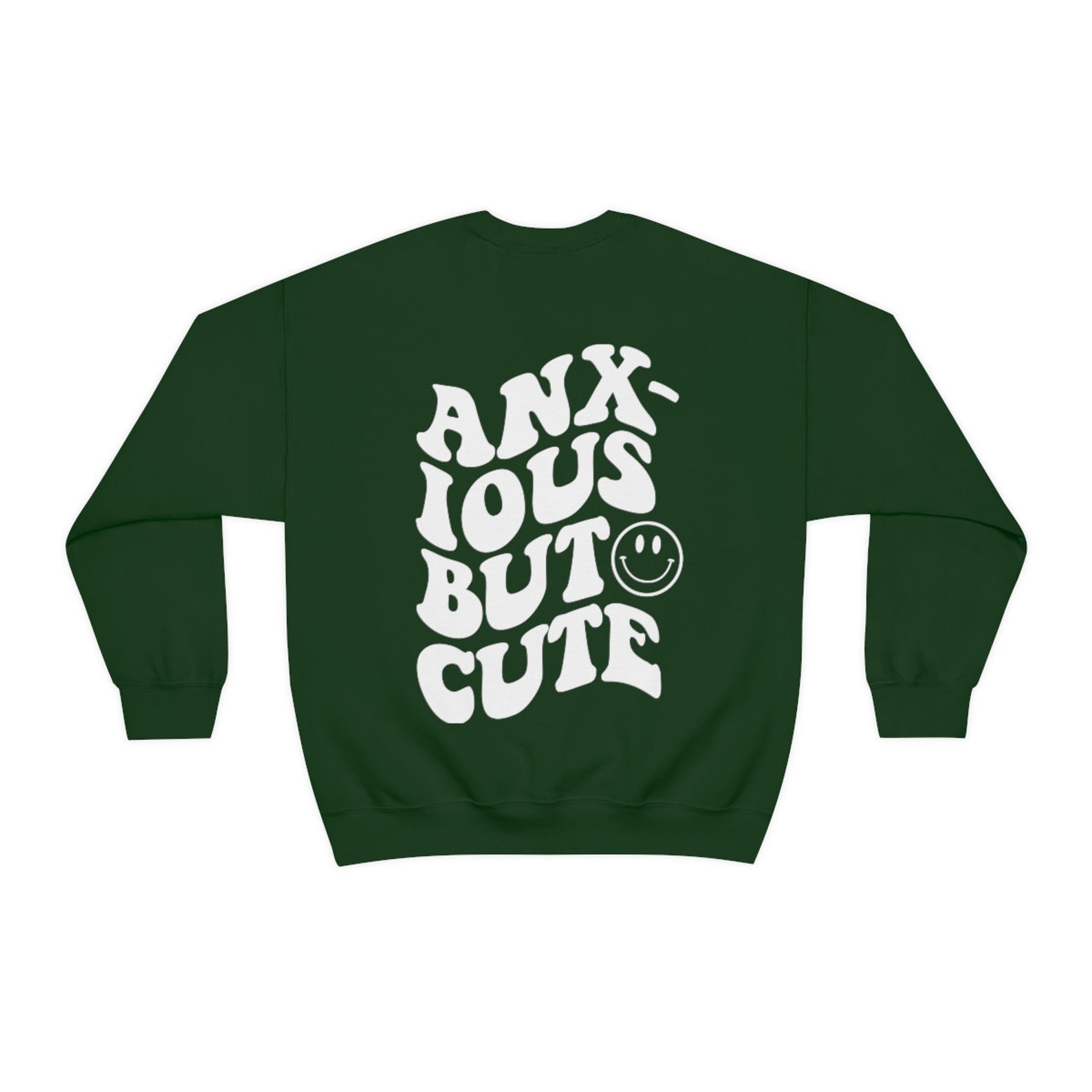 Anxious but Cute Mental Health Sweatshirt Mental Health Hoodie Etsy
