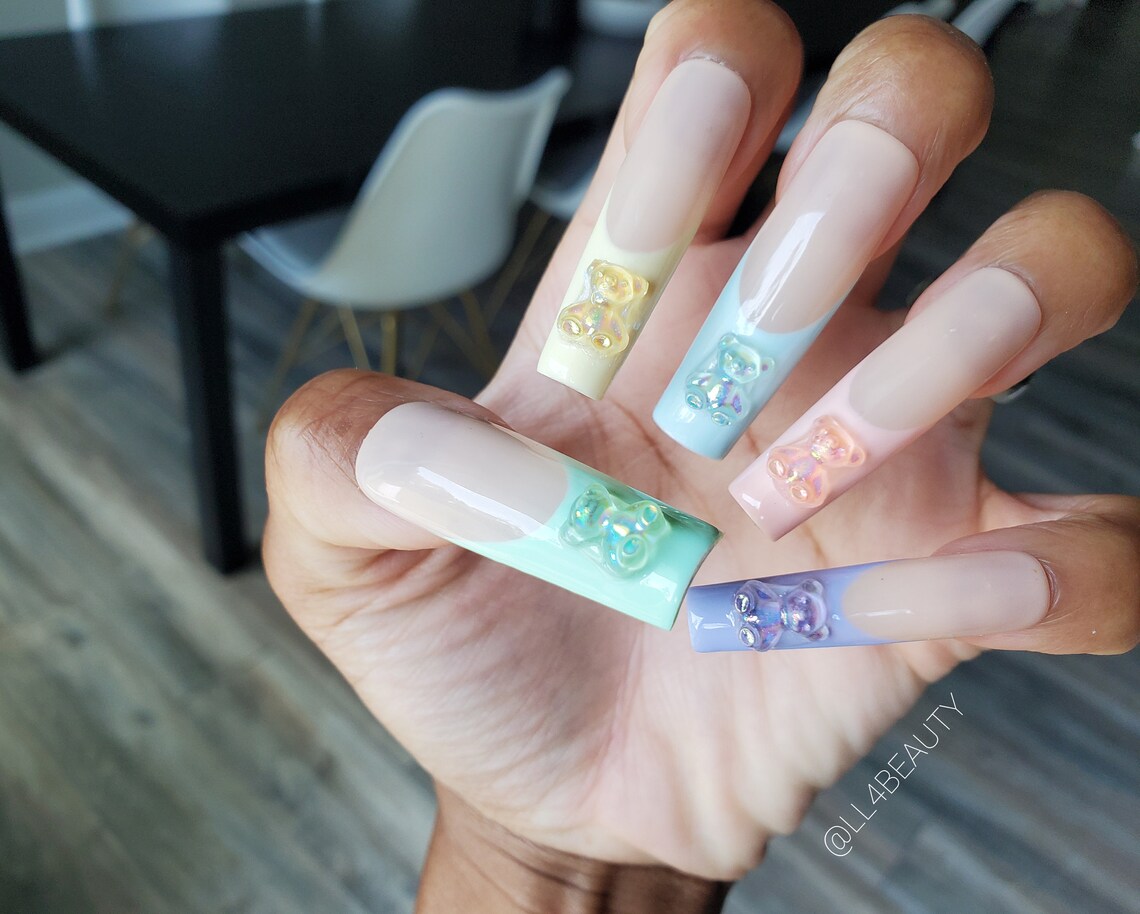 Gummy bear xxl press on nails Etsy