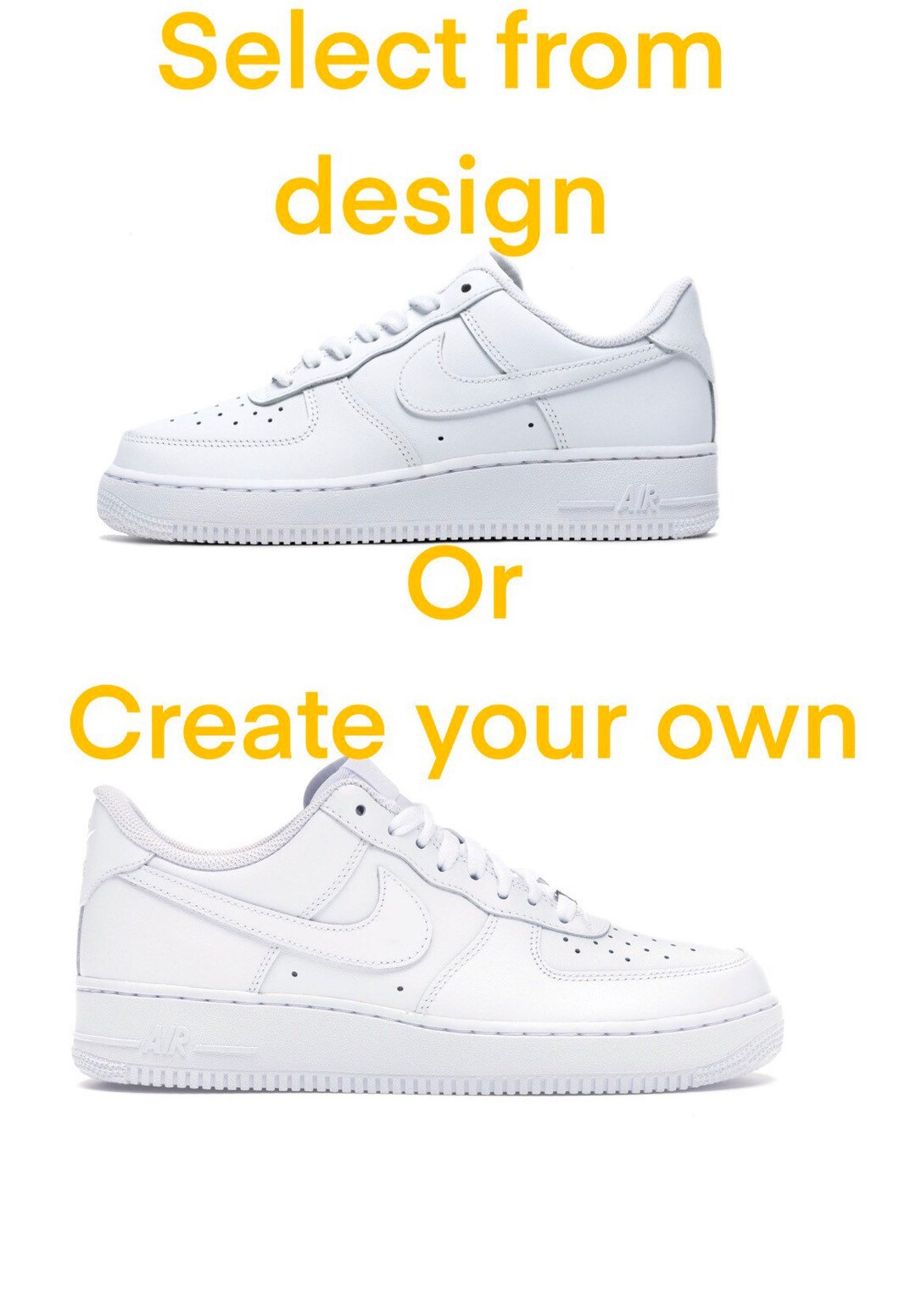 custom white airforces