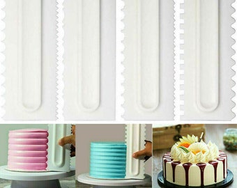 Clear Acrylic Cake Scraper Smoother Icing Frosting Buttercream for Cream Cake Decorating and Edge Cream Side Smoothing by Thousand Wishes 10 Inch