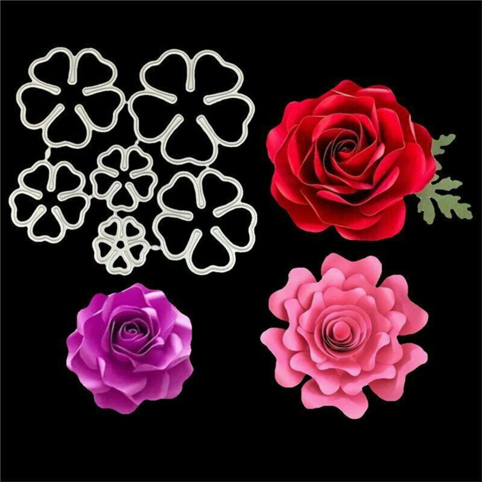 Rose Flower Die Cuts for Cards Metal Cutting Dies for Card Etsy UK