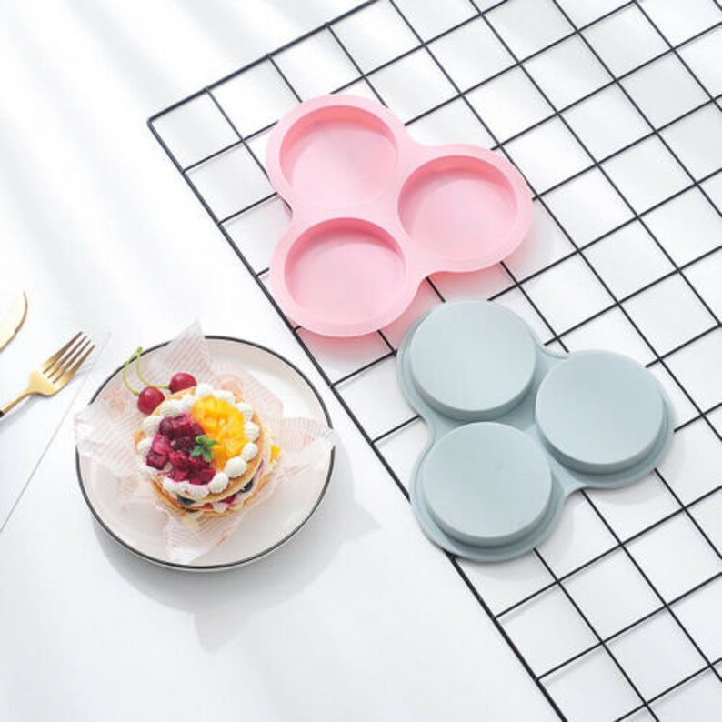 Round Shape Silicone Mould Pie Pancake Small Cake Dessert Etsy