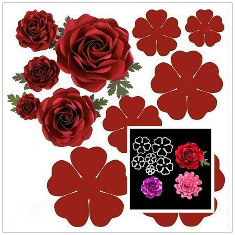Rose Flower Die Cuts for Cards Metal Cutting Dies for Card Etsy UK