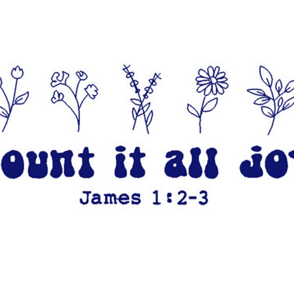 Count It All Joy Christian Embroidery Descargar