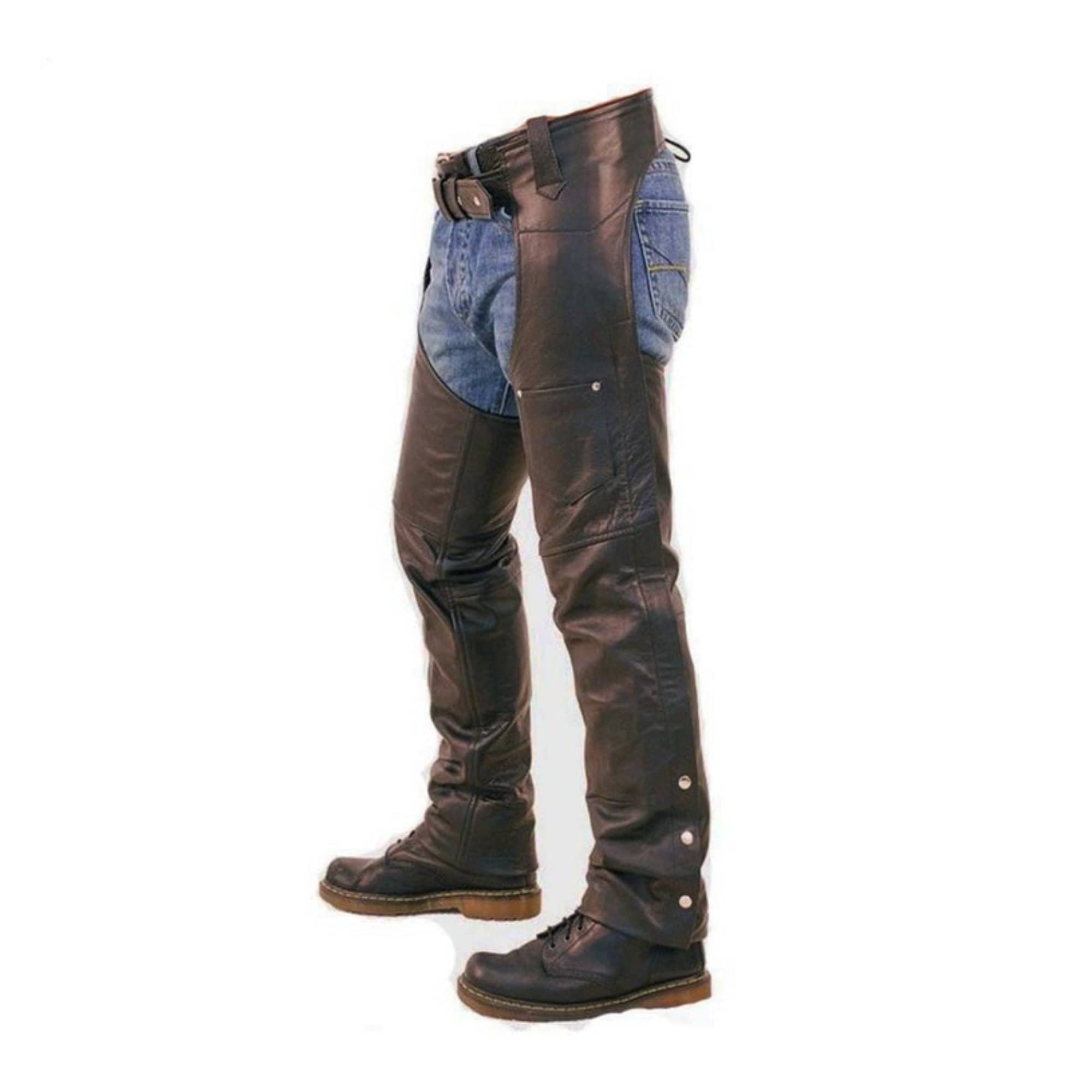 Mens black shop leather chaps