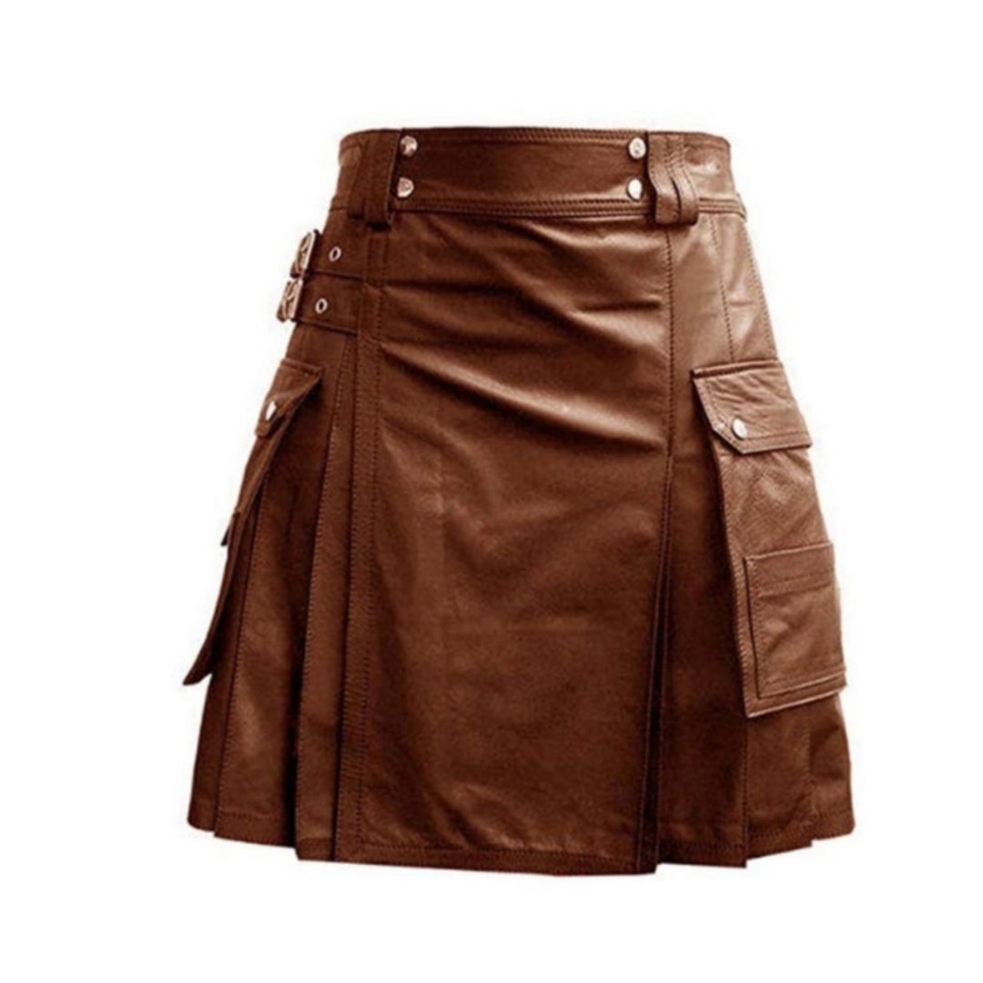 Men Kilt, Leather Kilt Men, Leather Kilt, Gladiator Style Kilt