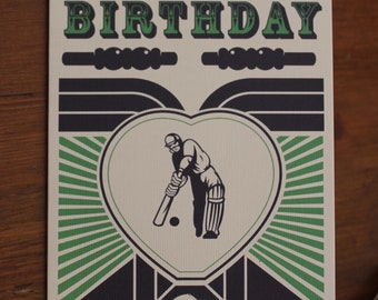 Cricket birthday card