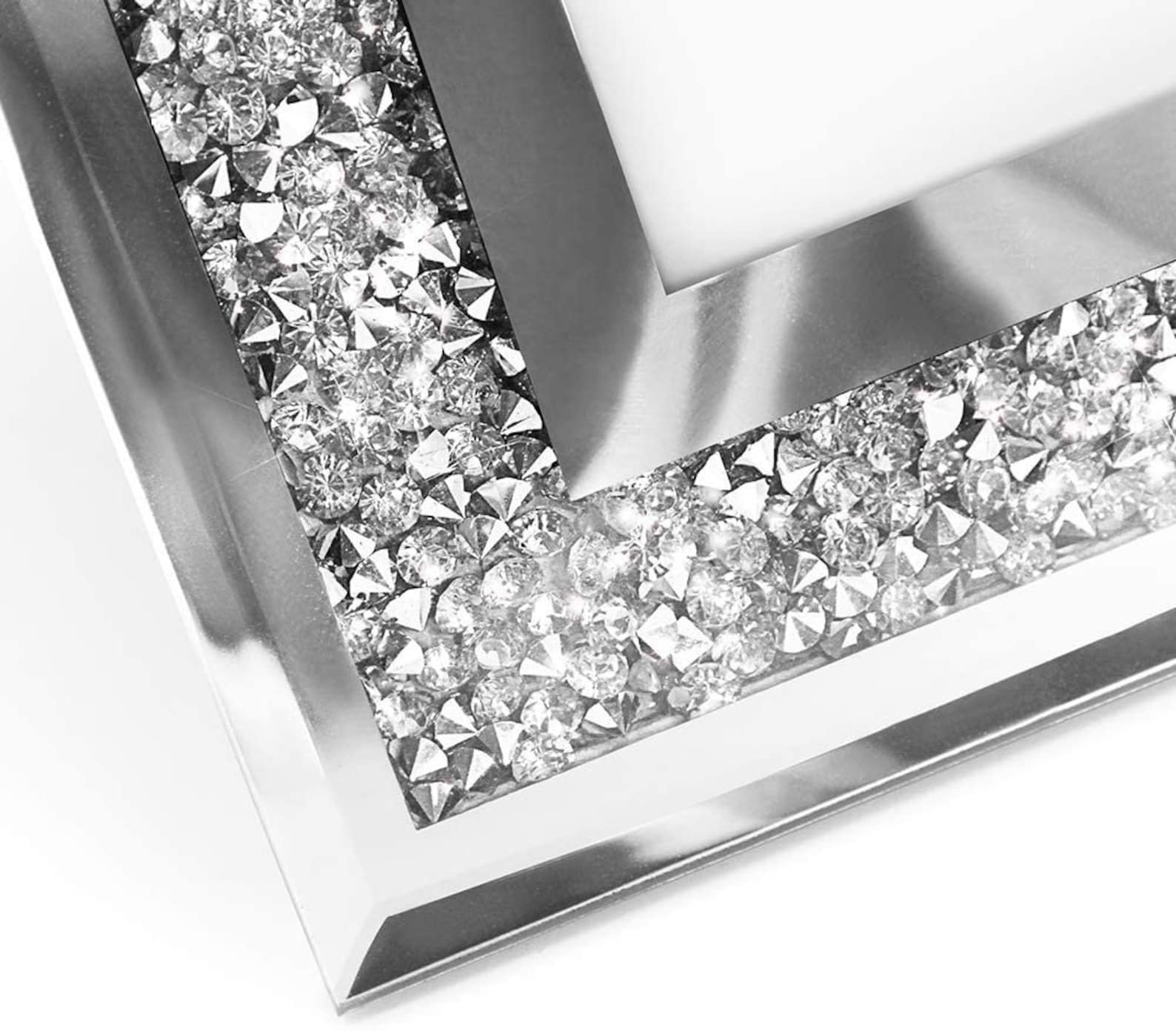 Crushed Diamond Silver Photo Frame 4x6 5x7 8x10 Glass Etsy