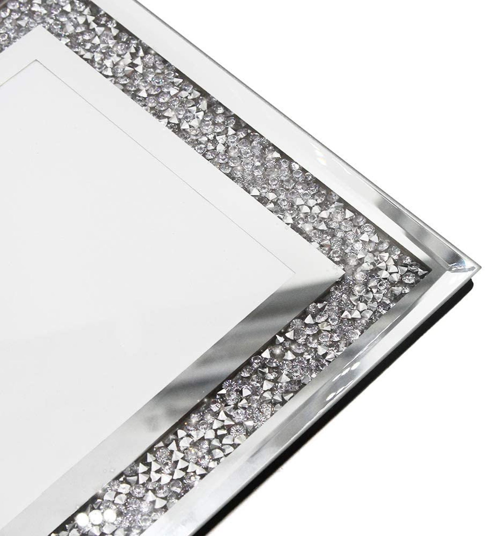 Crushed Diamond Silver Photo Frame 4x6 5x7 8x10 Glass Etsy