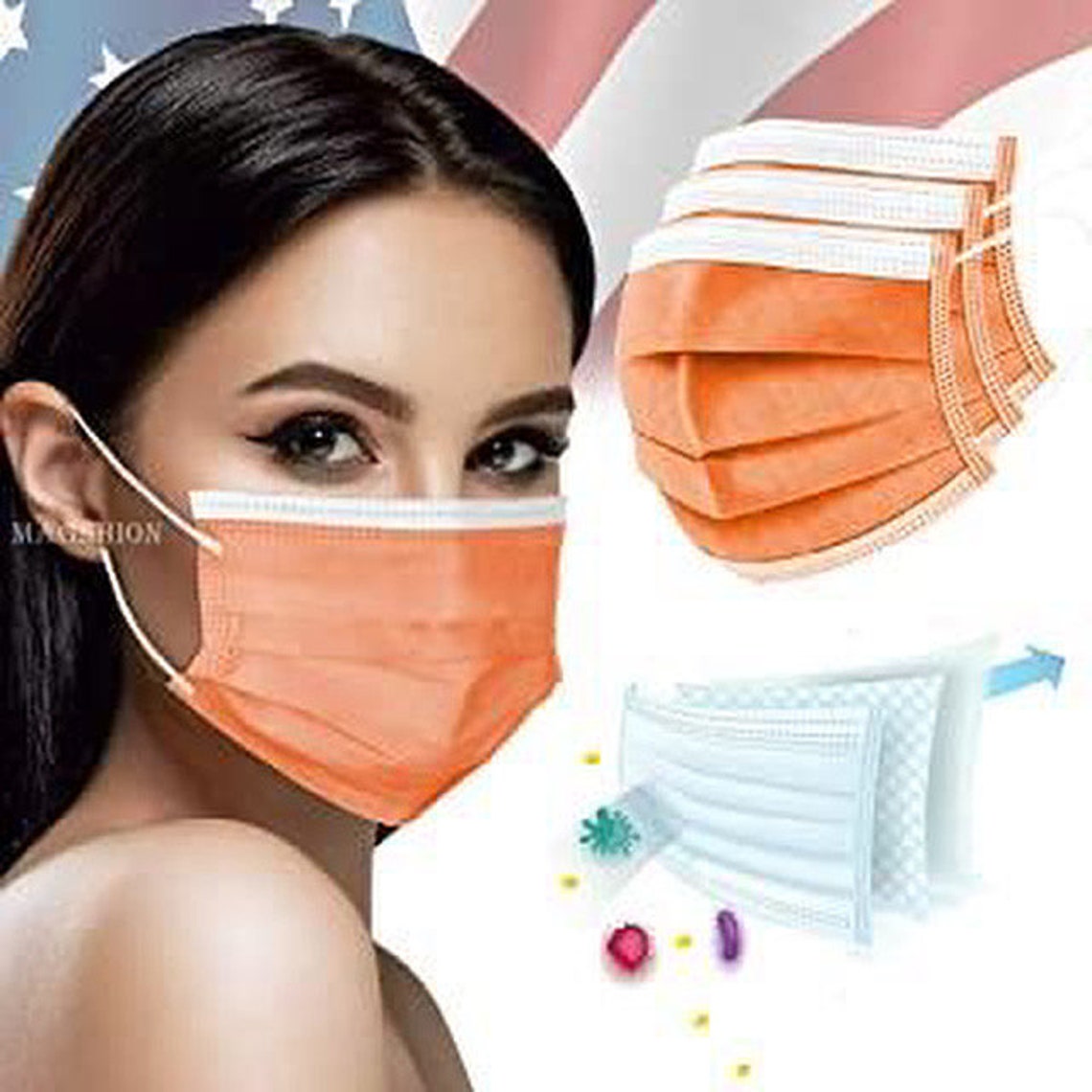 Orange Face Masks 50 Pack Etsy