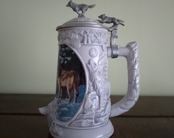 Moonlight Trail Wolves Wintered Quest Beer Stein