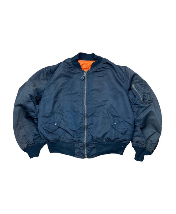 Alpha industries navy bomber jacket outlet