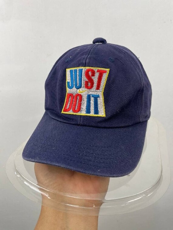90s】Nike cap Just Do It navy