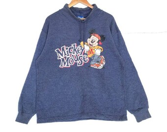 Vintage Mickey Mouse Jersey Gran Logo Tokio Disneyland Tamaño Grande