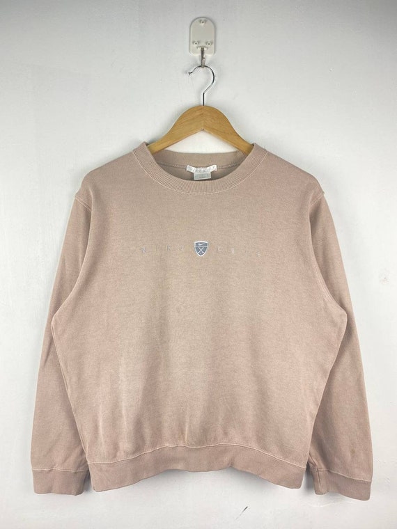 Vintage 1990s Nike Golf Mini Swoosh Crewneck Sweatshirt Soft Pink Size L Women Vintage Nike Sportswear Streetwear Athleisure Etsy