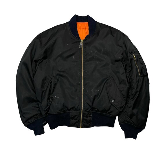 Vintage 90s Air Force Jacket MA-1 Flight Jacket Reversible Bomber 