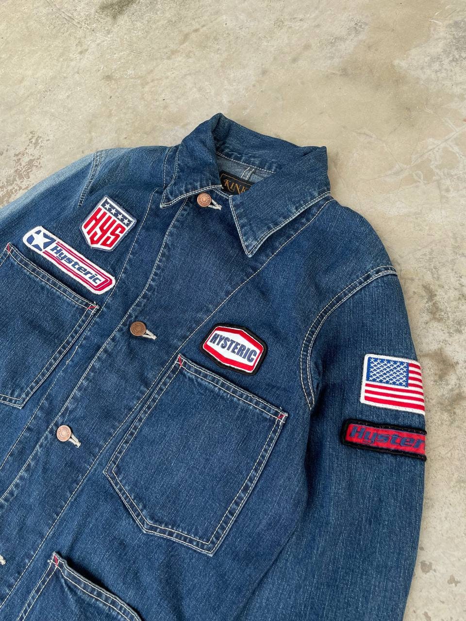 Vintage Hysteric Glamour Chore Jacket Denim Workwear Style