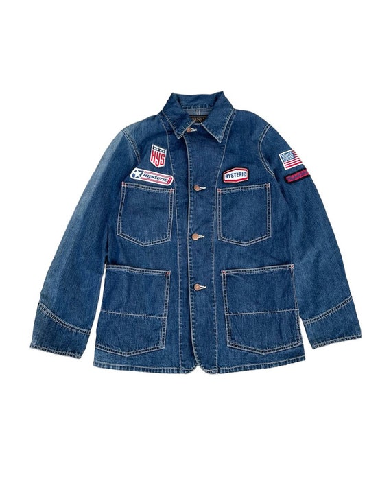 Vintage Hysteric Glamour Chore Jacket Denim Workwear Style Vintage Hysteric Glamour Chore Jacket Denim Workwear Style