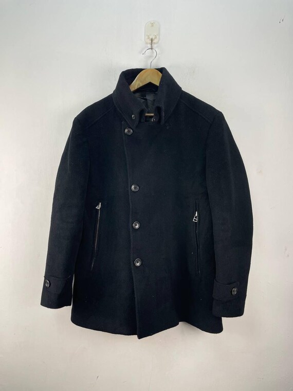 ジャケット・アウター ISSEY MIYAKE men's wool coat sizeL black ISSEY MIYAKE men's wool coat sizeL black