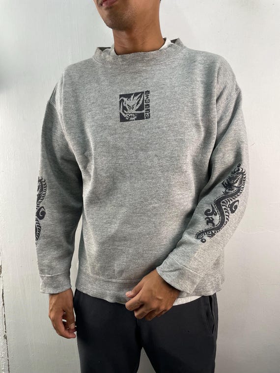Vintage 90s Stussy Dragon Boxy Baggy Sweatshirt Crewneck Stussy 
