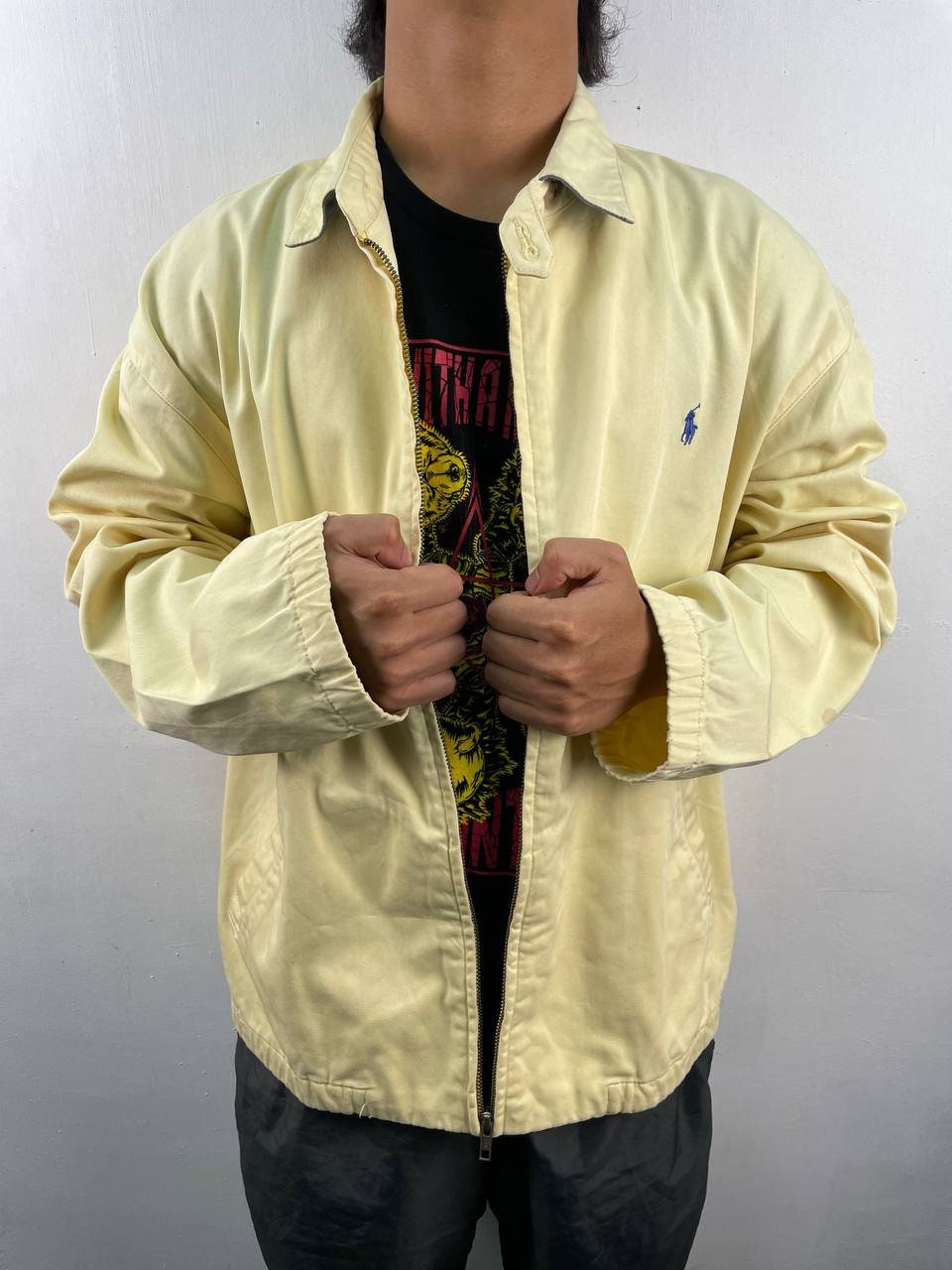 Vintage 90s Polo Ralph Lauren Harrington Jacket Soft Yellow - Etsy