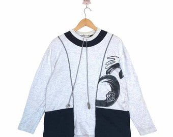 DISEÑADOR JAPONÉS ICÓNICO Suéter deportivo vintage Kansai
